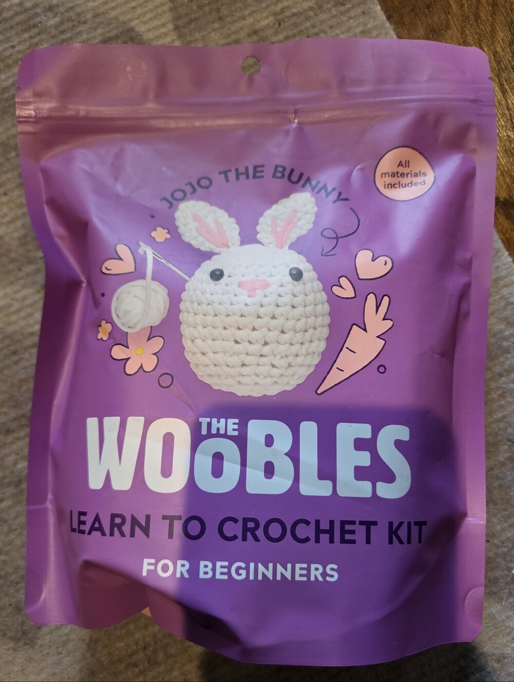 Woobles NEW Sealed Jojo The Bunny Crochet Kit